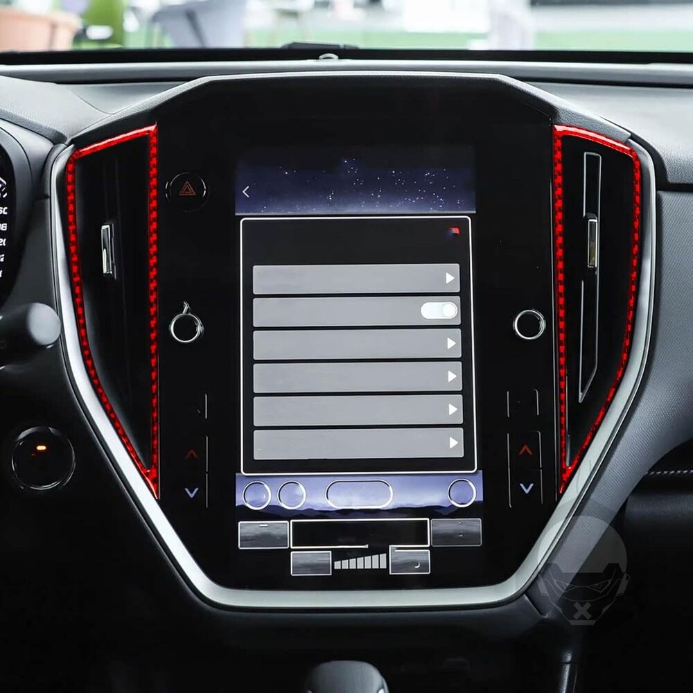 Real Carbon Fiber Center AC Vent Trim Red for Subaru Crosstrek Impreza WRX